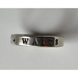 925 STERLING SILVER ''TRUE LOVE WAITS'' BAND RING SIZE 8.25 SKY